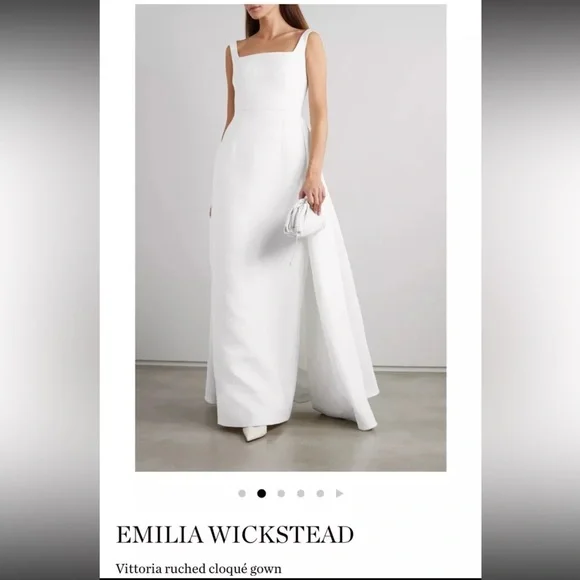 Emilia Wickstead Bridal Cloque Column Wedding Gown UK18 US14 NWT Retail $4200 - Picture 14 of 15